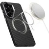 Dėklas Tech-Protect ION Carbon MagSafe Samsung Galaxy S26 Ultra juodos spalvos/sidabro spalvos