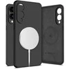 Dėklas Tech-Protect Liquid Silicone MagSafe case skirta Samsung Galaxy S25 Edge – juodos spalvos
