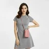 Dėklas Fusion Accessories Topt Knitted bag skirtas telefonui design 2 rožinės spalvos
