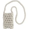Dėklas Topt Knitted krepšys skirtas telefonui design 1 baltos spalvos