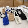 Dėklas Topt Knitted krepšys skirtas telefonui design 1 baltos spalvos