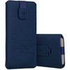 WONDER Deko Pouch dėklas (Size M) skirtas Apple iPhone 5/Nokia 215 4G/225/5310 2020 mėlynos spalvos