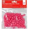 Dekoracija Pom-Pom College, 8 mm., 120 vnt., rožinės spalvos