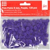 Dekoracija Pom-Pom College, 8 mm., 120 vnt., violetinės spalvos