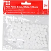 Dekoracija Pom-Pom College, 8 mm., 120 vnt., baltos spalvos