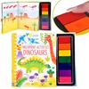 KNYGA Jokomisiada Creative finger painting book DINOSAURS 64 pages 7 colors AP0048