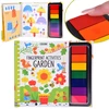 KNYGA Jokomisiada Creative finger painting book GARDEN 64 pages 7 colors AP0049