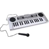 Jokomisiada Mini organ KEYBOARD 37-keys + microphone Sidabrinis IN0183