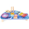 Instrumentų stalas muzikos stalas cimbolai cimbolai mušamieji cimbolai trintuvė jūrų tema ECOTOYS