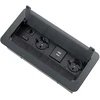 Design Light Ilgiklis montuojamas balde INBOX, 2x Schuko, 1x USB A, 1x USB-C, HDMI, RJ45, su 3m ilgio laidu, juodas