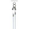 Devia kabelis lanyard 2in1 PD USB-C - Lightning 1,2 m 27W violetinės spalvos