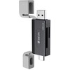 Devia kortelių skaitytuvas 2in1 EL239 USB/USB-C 2.0 juodos spalvos