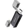 Devia kortelių skaitytuvas 2in1 EL239 USB/USB-C 2.0 juodos spalvos