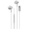 Devia laidinės ausinės Smart M2 Digital Metal USB-C sidabro spalvos