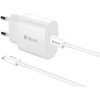 Devia laidinis įkroviklis Rocket PD 20W 1x USB-C baltos spalvos + kabelis USB-C - Lightning