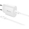 Devia laidinis įkroviklis Rocket PD 20W 1x USB-C baltos spalvos + kabelis USB-C - Lightning