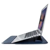 Devia nešiojamojo kompiuterio krepšys / MacBook dėklas Ultra-Thin 15,4” vandeniui atsparios PU odos mėlynas