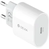 Devia sieninis įkroviklis Rocket PD QC 20W 1x USB-C baltas