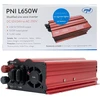 Dėžutė su 20 vienetų PNI L650W įtampos keitiklių, dvigubas maitinimo šaltinis 12V/24V, 230V išėjimas, 500W, modifikuota sinusinė banga, 5V 500mAh USB jungtis, su pridedamais maitinimo gnybtais ir cigarečių degiklio kištuku