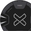 Diablo Chairs neslystantis žaidimų kėdės kilimėlis, juodos ir baltos spalvos