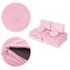 Didelė sulankstoma modulinė sofa vaikams „pasidaryk pats“, 8 minkštos pagalvės – rožinė ECOTOYS