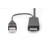 Assmann Electronic DIGITUS HDMI į DP adapterio kabelis 2m 4K/30Hz išorinis Maitinimas per USB - A