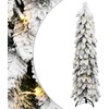Dirbtinė apšviesta Kalėdų eglutė su 80 LED ir sniegu, 150cm