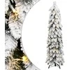 Dirbtinė apšviesta Kalėdų eglutė su 80 LED ir sniegu, 150cm