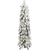 Dirbtinė apšviesta Kalėdų eglutė su 80 LED ir sniegu, 150cm