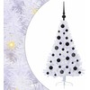 Dirbtinė Kalėdų eglutė su 150 LED Balta 120 cm PVC ir Plienas
