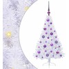 Dirbtinė Kalėdų eglutė su 150 LED Balta 120 cm PVC ir Plienas