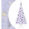 Dirbtinė Kalėdų eglutė su 150 LED Balta 120 cm PVC ir Plienas