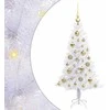 Dirbtinė Kalėdų eglutė su 150 LED Balta 120 cm PVC ir plienas