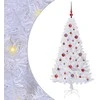 Dirbtinė Kalėdų eglutė su 150 LED Balta 150 cm PVC ir Plienas