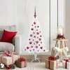 Dirbtinė Kalėdų eglutė su 150 LED Balta 120 cm PVC ir plienas