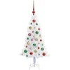 Dirbtinė Kalėdų eglutė su 150 LED Balta 120 cm PVC ir plienas