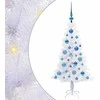 Dirbtinė Kalėdų eglutė su 150 LED Balta 120 cm PVC ir plienas