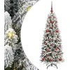 Dirbtinė Kalėdų eglutė su 150 LED s stovu Balta 120 cm
