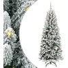 Dirbtinė Kalėdų eglutė su 150 LED s stovu Balta 150 cm