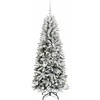 Dirbtinė Kalėdų eglutė su 150 LED s stovu Balta 150 cm
