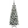 Dirbtinė Kalėdų eglutė su 150 LED s stovu Balta 150 cm