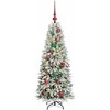Dirbtinė Kalėdų eglutė su 150 LED s stovu Balta 120 cm