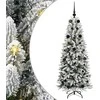 Dirbtinė Kalėdų eglutė su 150 LED s stovu Balta 150 cm