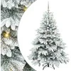 Dirbtinė Kalėdų eglutė su 150 LED Balta 150 cm PE ir PVC