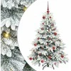 Dirbtinė Kalėdų eglutė su 150 LED Balta 150 cm PE ir PVC