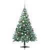 Dirbtinė Kalėdų eglutė su 150 LED Žalia 150 cm PVC ir plienas