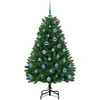 Dirbtinė Kalėdų eglutė su 150 LED Žalia 150 cm PVC ir metalas