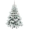 Dirbtinė Kalėdų eglutė su 150 LED Balta 150 cm PE ir PVC