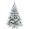 Dirbtinė Kalėdų eglutė su 150 LED Balta 150 cm PE ir PVC