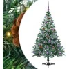 Dirbtinė Kalėdų eglutė su 150 LED Žalia 150 cm PVC ir plienas